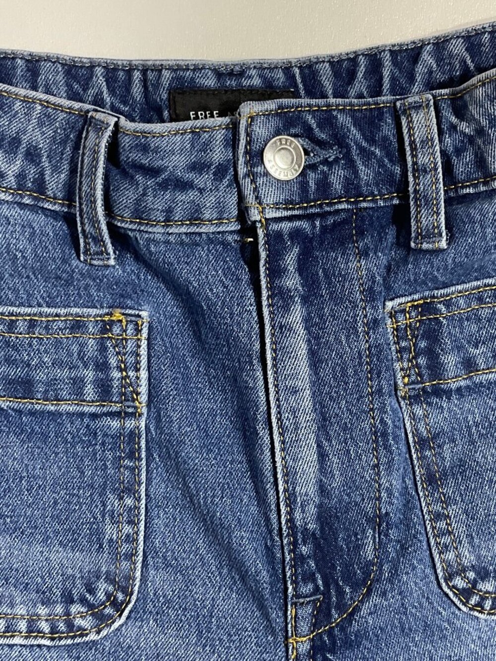 Free Assembly Size 4 Wide Leg Denim Jeans Womens - Picture 5 of 14